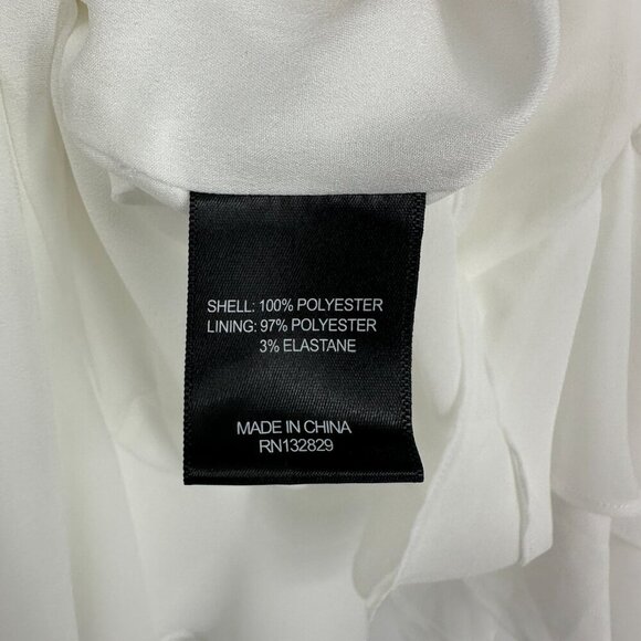 NWT Michael Costello Revolve Sunny One Sleeve Front Slit Mini Dress White Medium - Picture 10 of 12